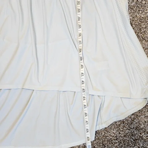 Sweaty Betty Active‎ Tank Dress Small Light Gray Racerback Mesh Panel High-Low - Picture 9 of 9